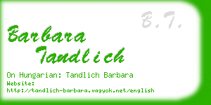 barbara tandlich business card